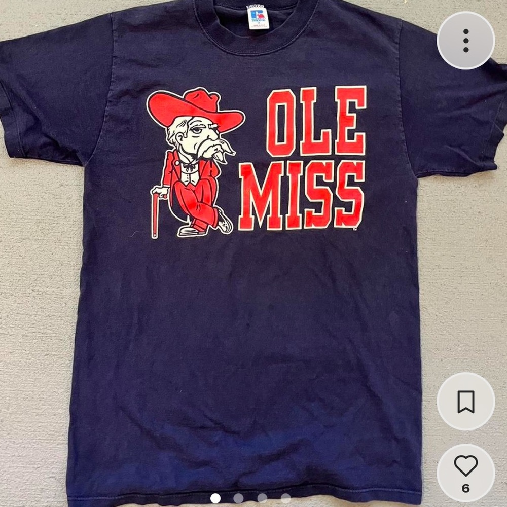 Single stitch ole miss shirt